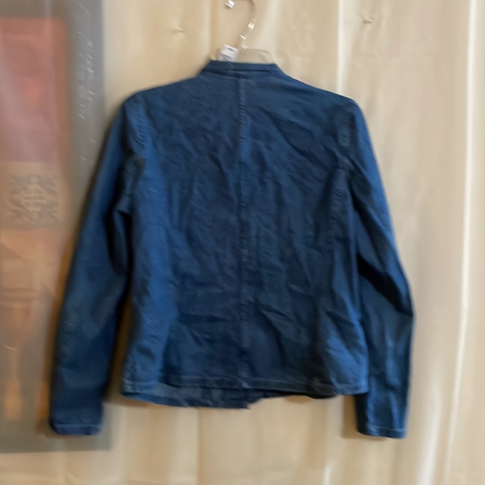 Basic Denim Lightweight Jean Button Snap Blue Jac… - image 4